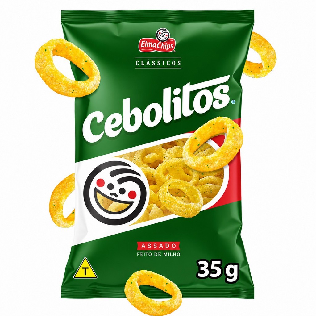 Kit 6 Salgadinho de Milho Cebolitos Clássicos 35g elma chips