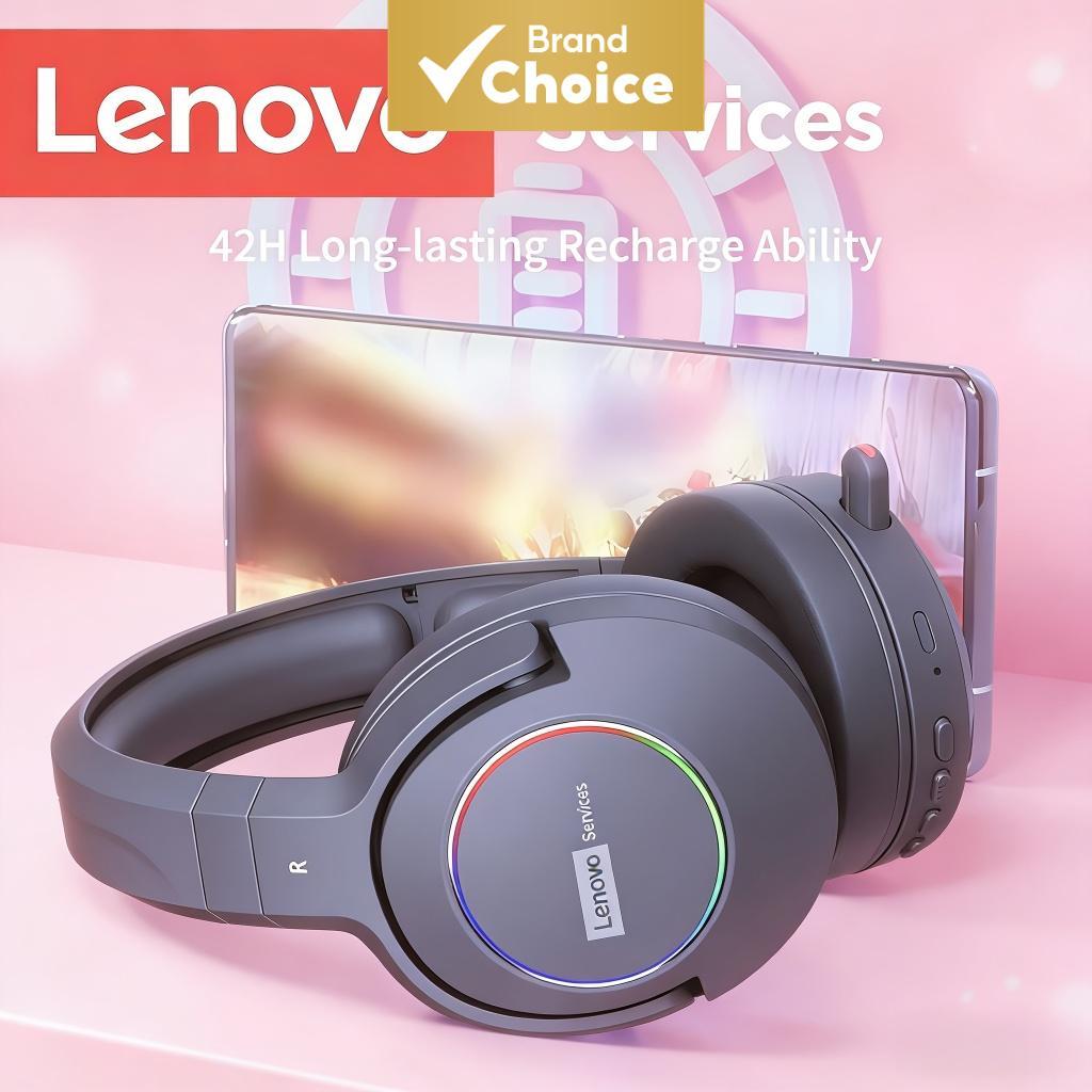 Fone de Ouvido Gamer Sem Fio 3 Modos Lenovo 2.4G + Bluetooth 5.4 + Fio com Microfone ENC, Baixa Latência, Bateria 42h