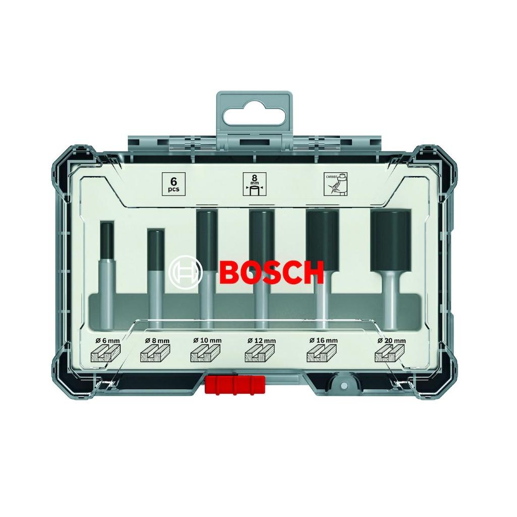 Jogo De Fresas Retas Bosch Encaixe De 6 mm 6 Peças