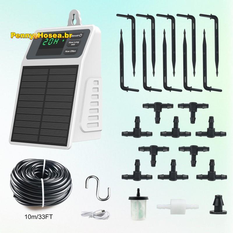 [Vendas Quentes P] Kit De Irrigação Por Gotejamento Movido A Energia Solar Modos De Temporizador Sistema Inteligente Sol