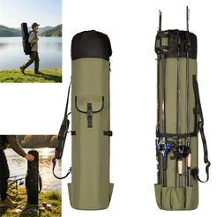 Bolsa cilíndrica para pesca ao ar livre bolsa para vara de pesca bolsa para vara de mar, bolsa para equipamento de pesca