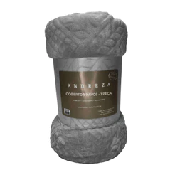 Cobertor Solteiro\Casal\Queen Davos 300g Grosso Toque Macio Flannel Manta Soft Andreza Enxovais