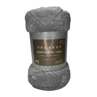 Cobertor Solteiro\Casal\Queen Davos 300g Grosso Toque Macio Flannel Manta Soft Andreza Enxovais em Oferta na Shopee