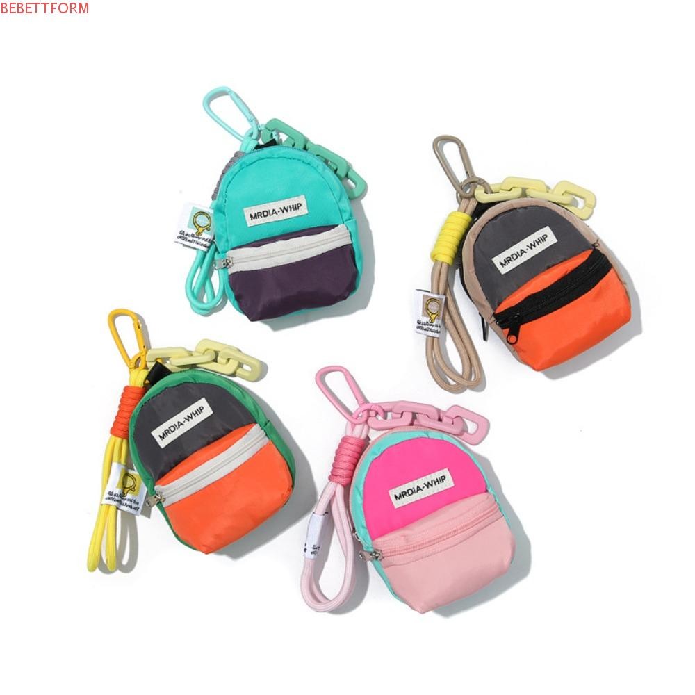 Porta-Moedas BEBETTFORM , Zíper | Bolsa Carteira Colorida , Mini Portátil Fofa Para Fone De Ouvido Com Chaveiro Ao Ar Li