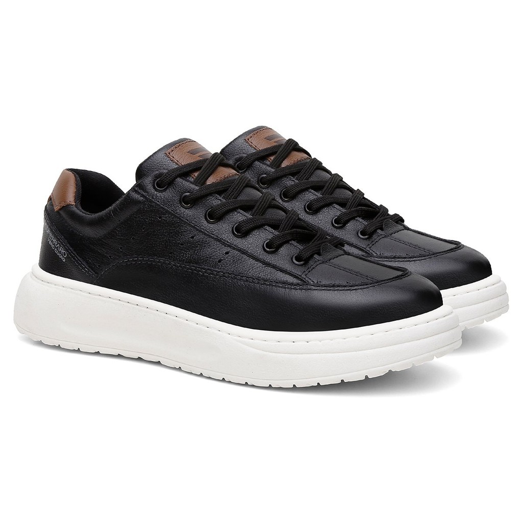 Sapatenis Urbano Couro Premium Casual Solado Nuvem Ronco Ferraro - Preto