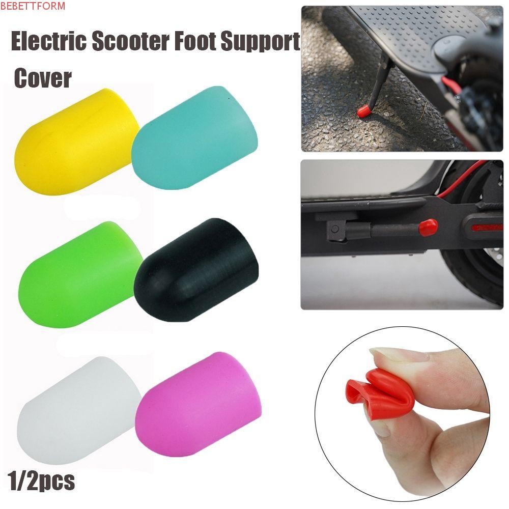 BEBETTFORM 1/2pcs Capa Protetora Para Pés Scooter Elétrico Silicone Acessórios Suporte Lateral Tripé