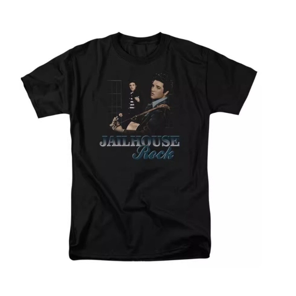 Camiseta Elvis Presley, Tendência Clássica Americana, Camiseta Solta De Algodão Unissex De Manga Curta