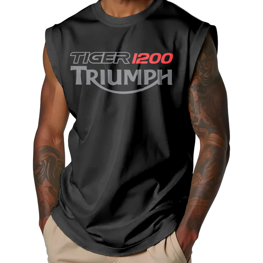 Camiseta Cavada Oversized Triumph Moto Tiger 1200 Camisa Regata Over StreetWear Algodão