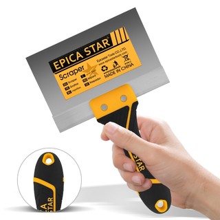 Raspador de Limpeza Aço Inoxidável - Multiuso para Parede, Cozinha e Remoção de Cola (150/200/250/300mm)