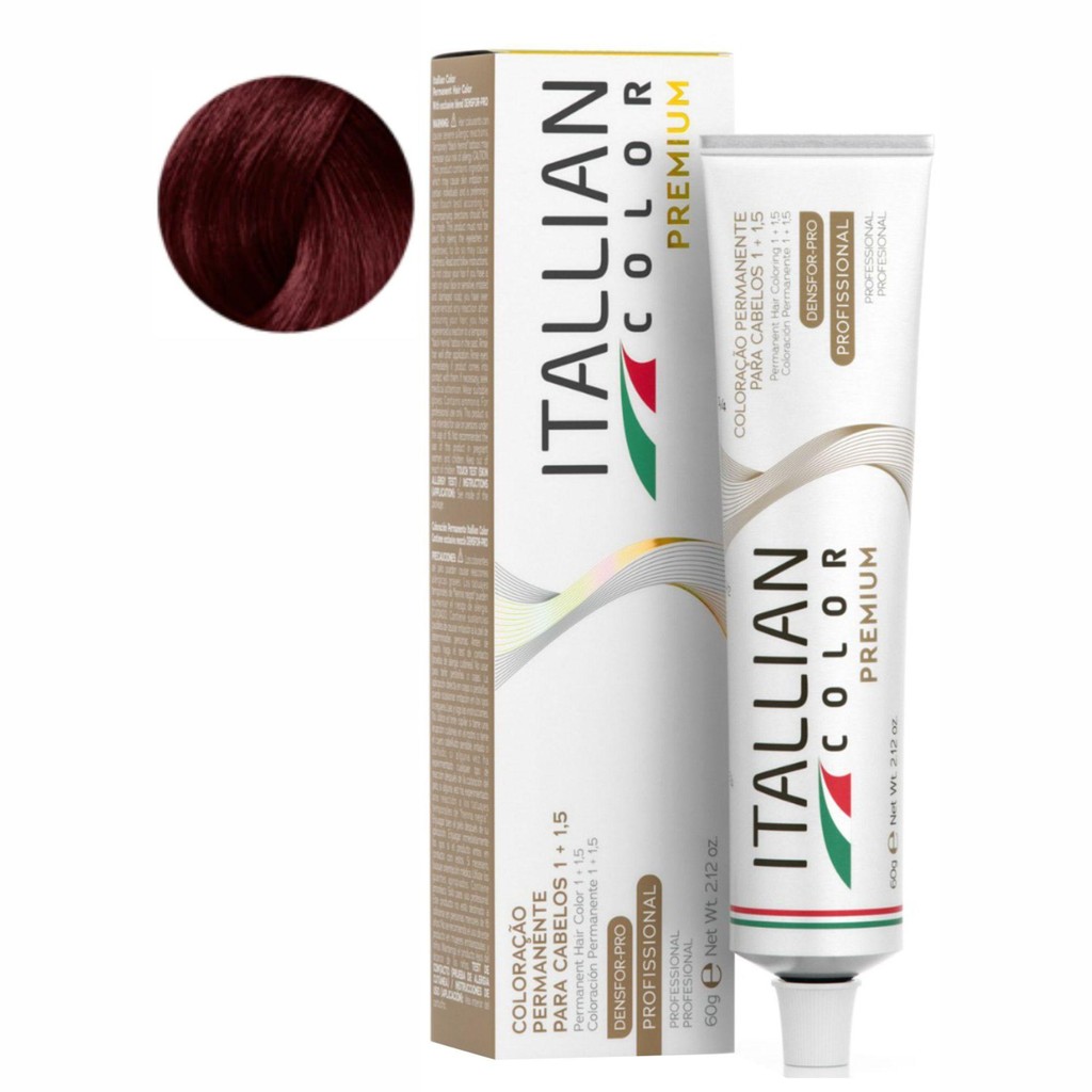 Coloração Itallian Color 6.60 Louro Escuro Vermelho Natural em Oferta na Shopee