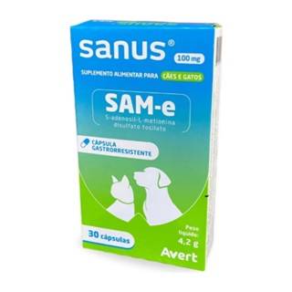 Sanus 100Mg 30 Cápsulas Suplemento Para Cães e Gatos - Avert em Oferta na Shopee