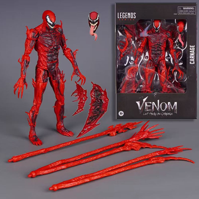 21cm Incrível YAMAGUCHI Carnificina Veneno Super-Herói Lendas Figura De Ação Conjunta Mudança Móvel Rosto Estátua Modelo