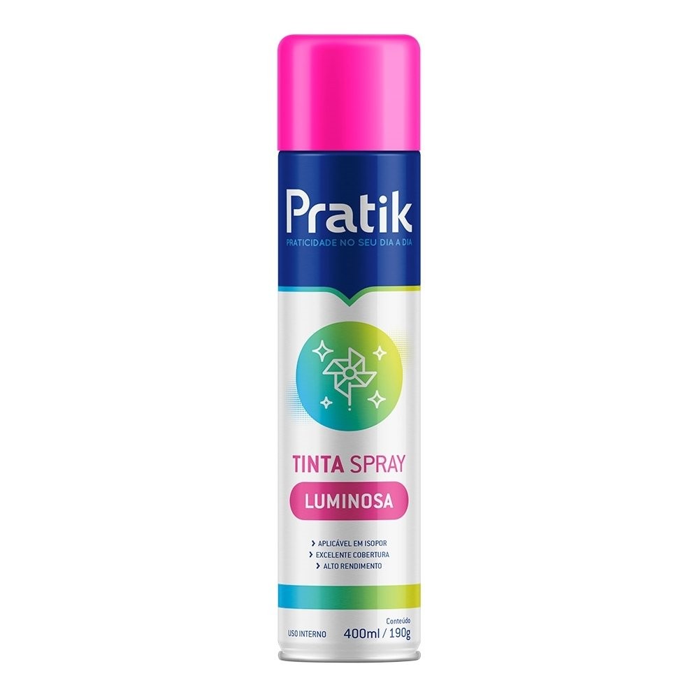 Tinta Spray Pratik Luminosa Pink 400ml em Oferta na Shopee