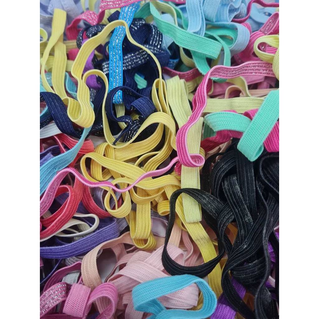 350g = aprox 140 metros  Elástico Liso e Lurex  7mm Segunda Linha  sem escolha de cores para encadernação Mix Cores 9562