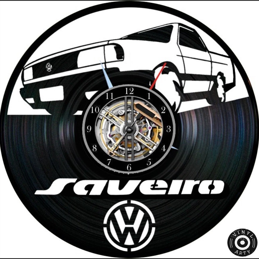 Relógio de Parede Relógio de parede Saveiro - Relógio De Relógios de parede 30cm Disco de Vinil Deco