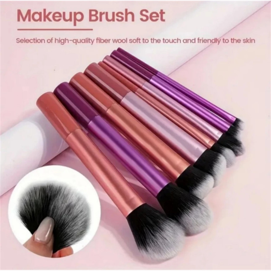 Conjunto De Pincéis De Maquiagem De 8 Peças , Kit De Cerdas De Nylon , Cabo Abs , Incluindo Blush E Sombra em Oferta na Shopee