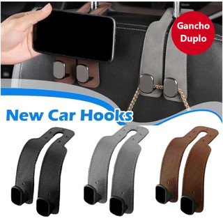 Gancho Universal Para Encosto De Cabeça De Assento De Carro-Duplo Couro Premium , Cabide …