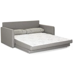 Sofá-Cama 3 Lugares Queen Herval Aurora, Linho Cinza, 176 cm