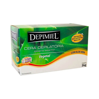 Cera Depilatória Depimiel Vegetal com 4 Tabletes 1kg em Oferta na Shopee
