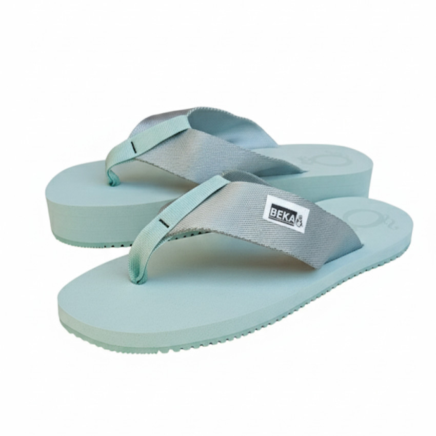 chinelo antiderrapante para compensação de altura (dismetria) verde