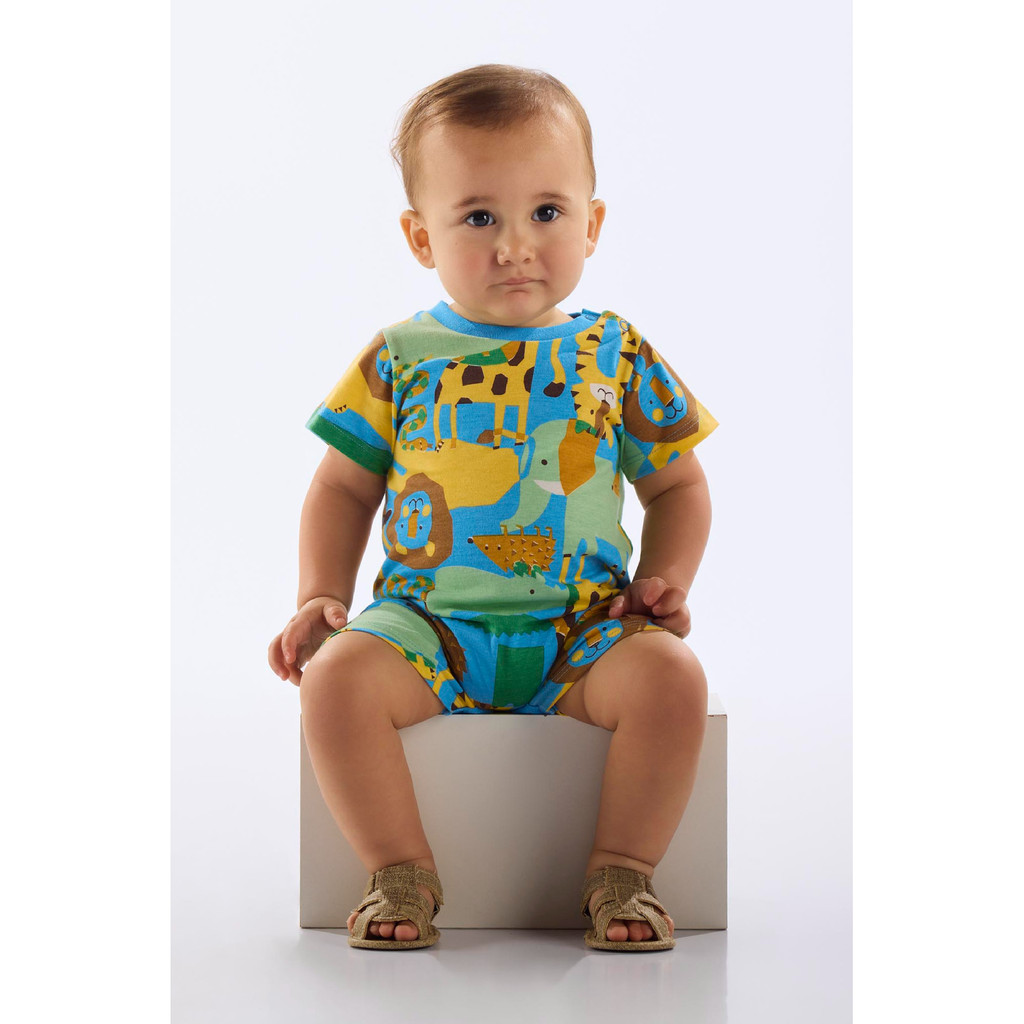 Macaquinho Estampado para Bebê Menino Up Baby em Oferta na Shopee
