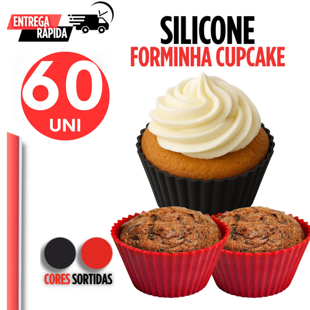 Forminha De Silicone Forma Assadeira Para Cupcake Capcake Mini Bolo Cozinha Air Fryer