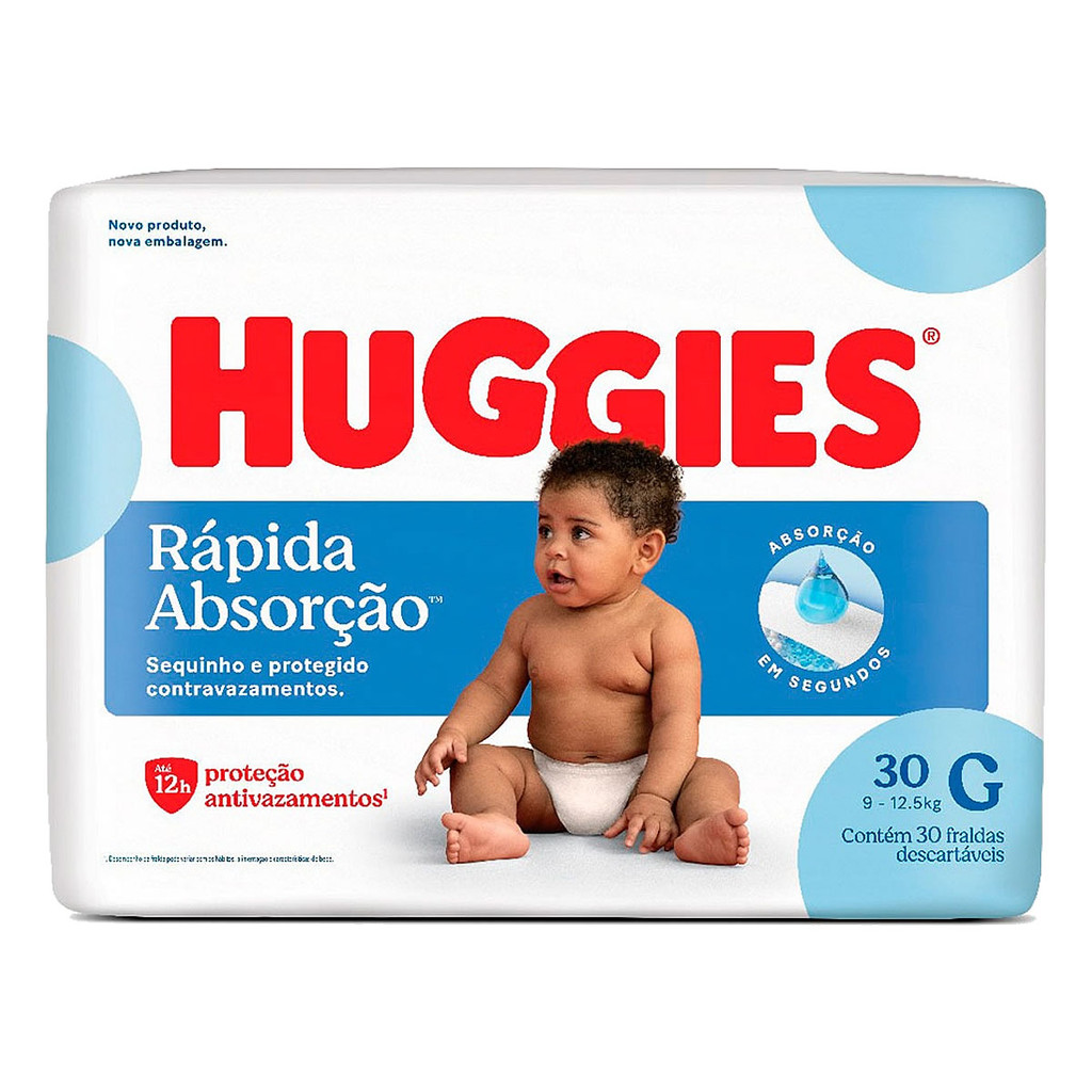 Fralda Infantil Huggies Meguinha Tamanho G 30 Unidades