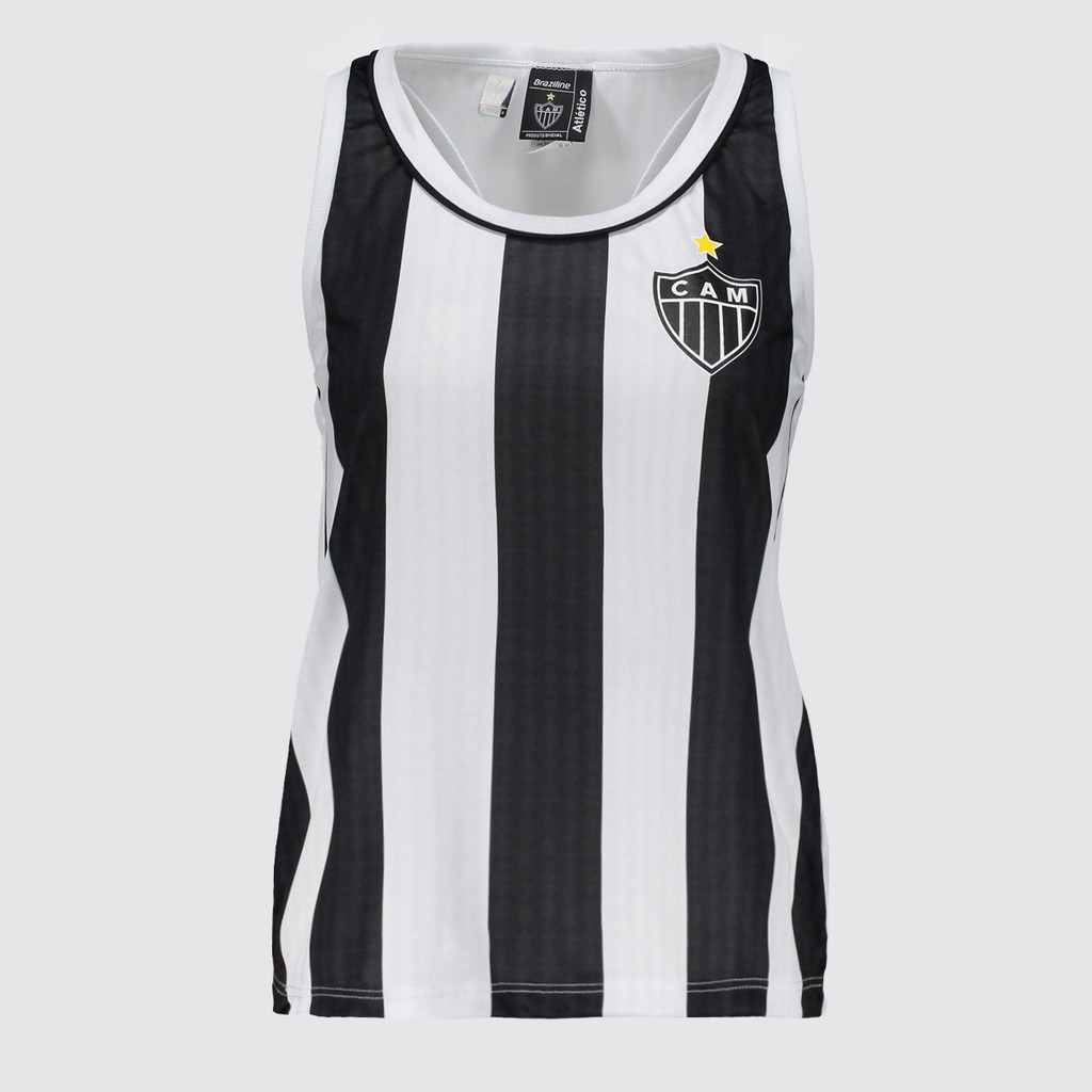 Regata Atlético Mineiro Presença Feminina Branca em Oferta na Shopee