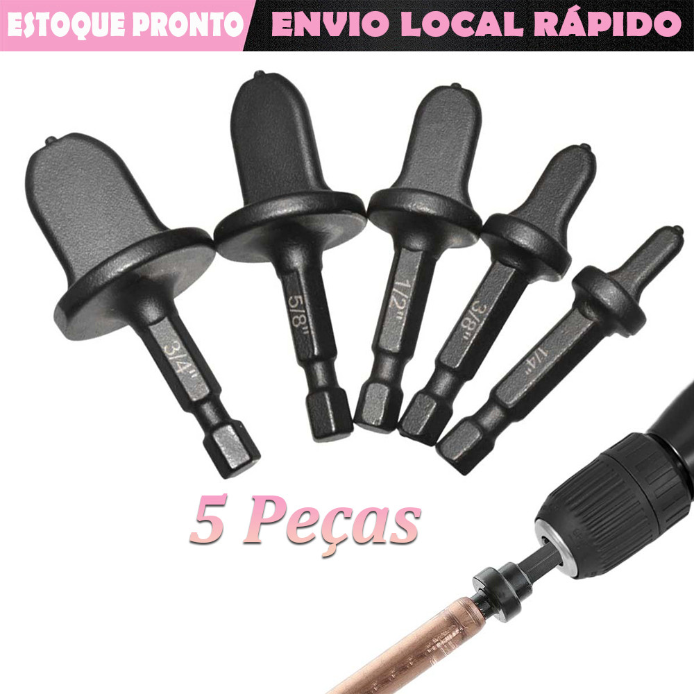 5 Peças Expansor de Tubo de Cobre para Ar Condicionado Expansor de Tubo Brocas de Estampagem de Tubo Com Alça Hexagonal
