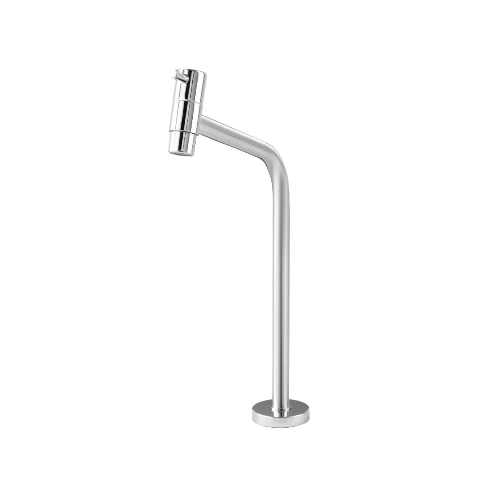 Torneira de banheiro monocomando alta Aurá Pingoo - Prata em Oferta na Shopee