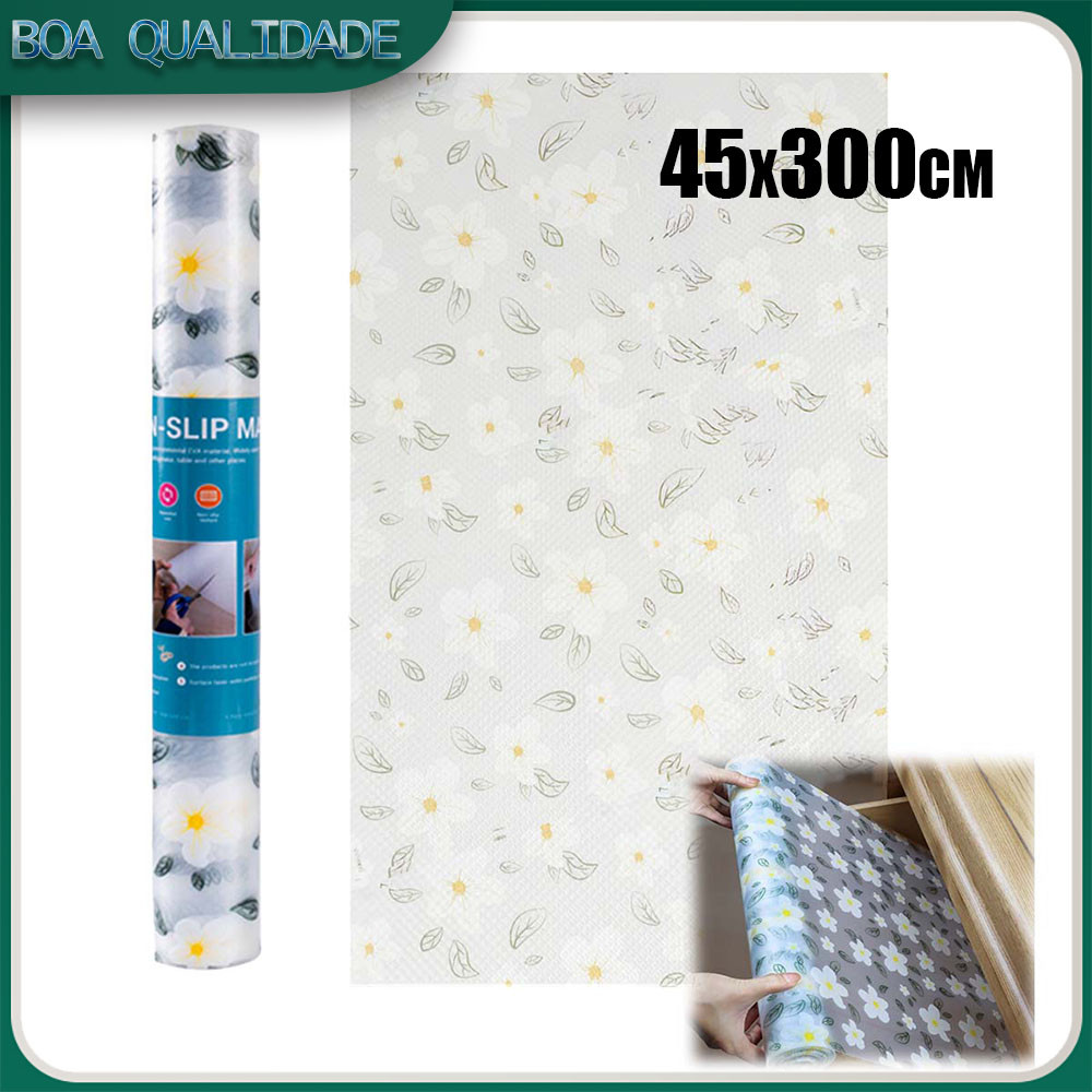 Edição Sakura 45x300cm Forro Antiderrapante para Armário, Gaveta, Geladeira e Guarda Roupas