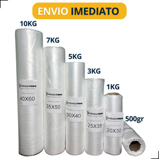 Bobina Picotada com 500 Sacos Plasticos para Alimento Freezer Microondas Direto da Fábrica em Oferta na Shopee