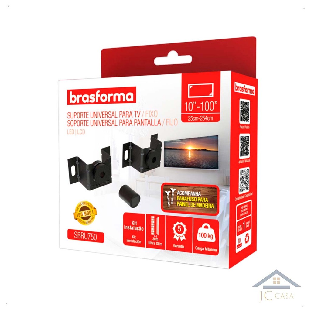 Suporte Universal KIT P/ TV DE 42 50 70 90 100 Polegadas Suporta 100Kg