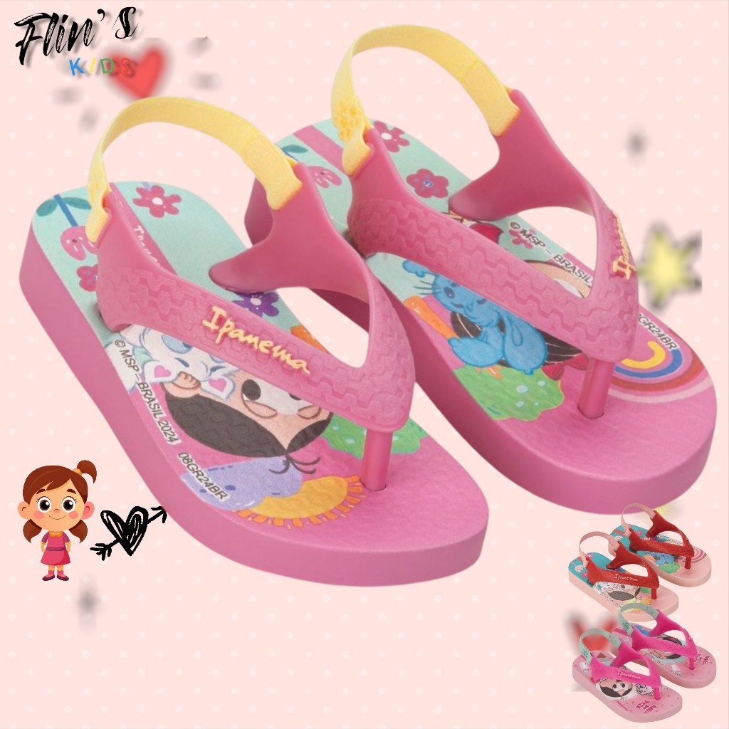 Sandália Chinelo Ipanema Baby Turma da Mônica Super Macia l menina feminino