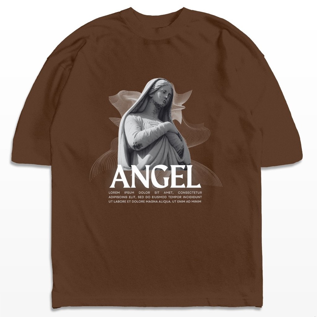 Camiseta Oversized Angel Estatua Style Streetwear Harajuku Aesthetic Camisa Unissex