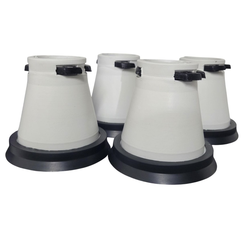 Kit 4 Pés Niveladores Compatíveis Lavadora Brastemp Com Trava