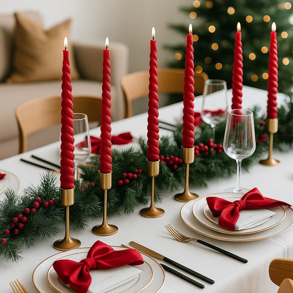 Vela Torcida Para Castiçais Kit 2 Unidades Natal Jantar Romântico Namorados Decoração Festa