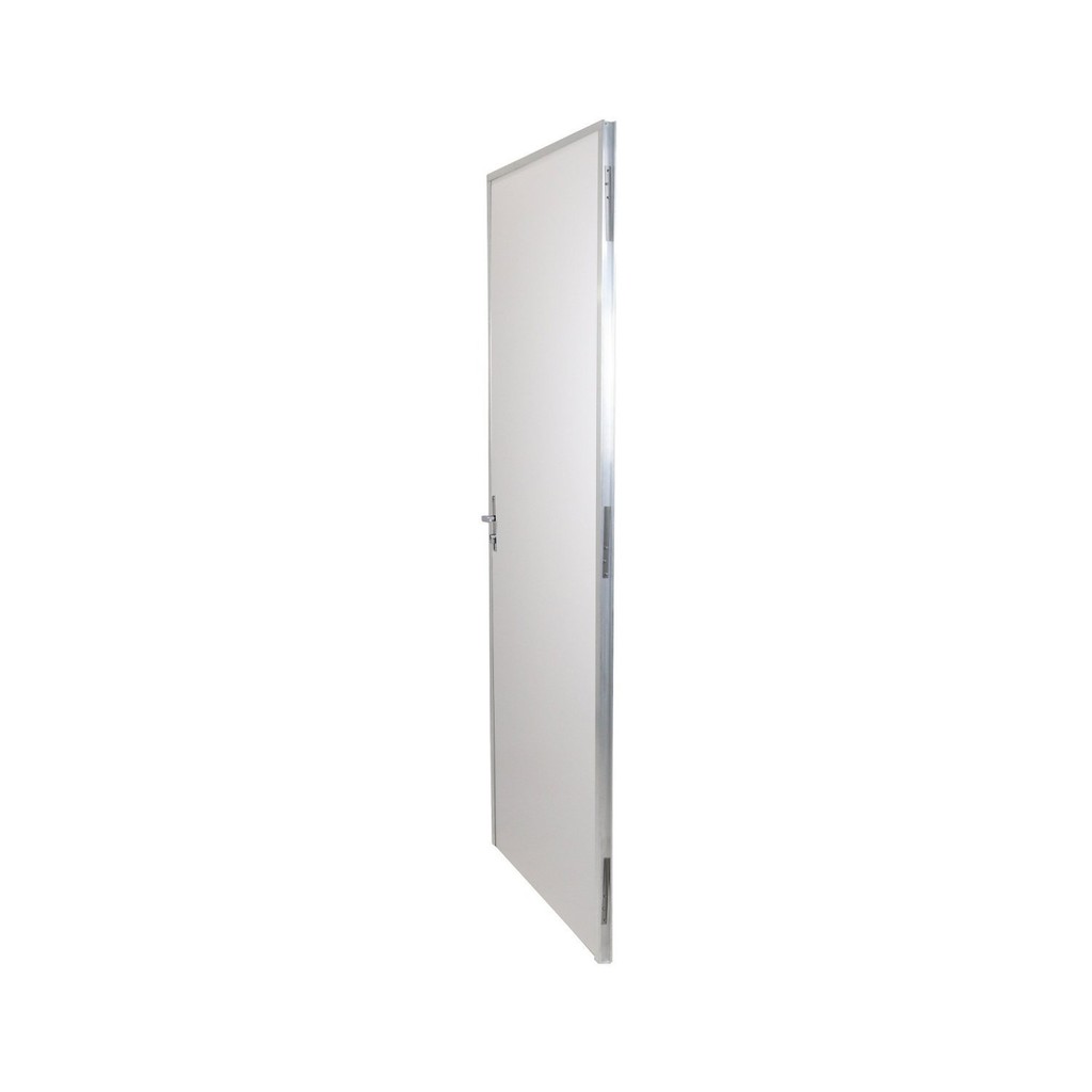 Detalhes do Kit Porta de Madeira Lisa 212x75cm com Batente de Aluminio 3,6cm Ecomadeiral Mgm Branco
