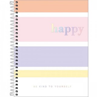 Caderno Espiral Capa Dura Colegial  Médio (B5) 1 Matéria Happy Color 80 Folhas - Tilibra em Oferta na Shopee