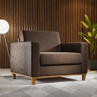 Poltrona Baixa em Veludo Livia Yescasa Bombom em Oferta na Shopee