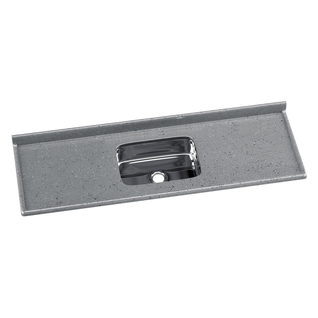 Pia de Cozinha Mármore Sintético 160x55cm com Cuba Aço Inox Multimóveis CR20475 em Oferta na Shopee