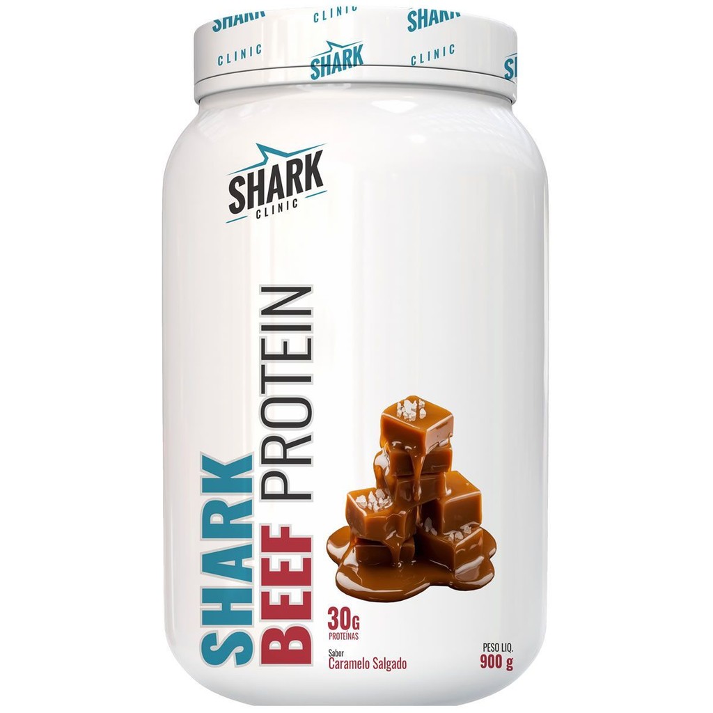 Whey Beef Protein - 900g Caramelo Salgado - Shark Pro em Oferta na Shopee