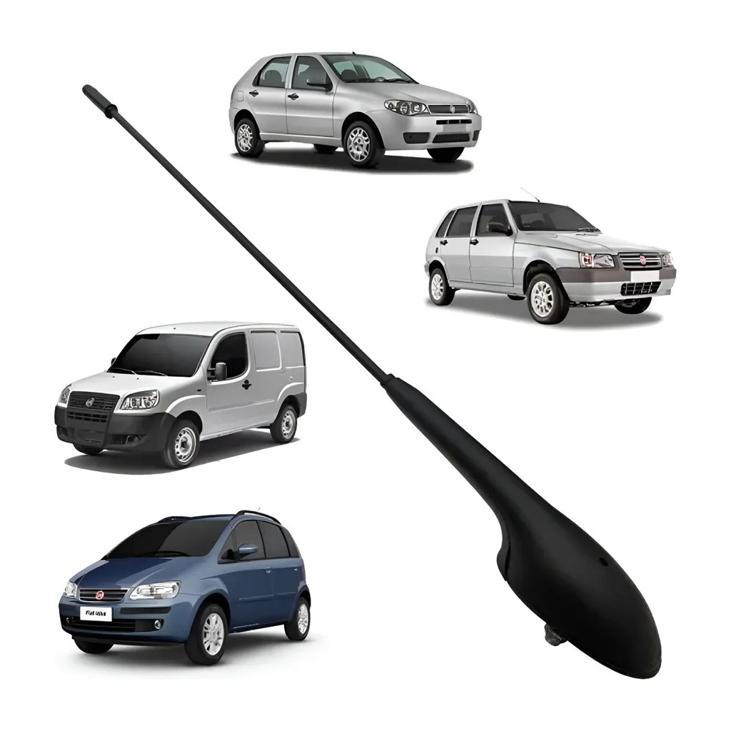 Antena de Radio para teto Fiat Lisa Pálio Uno Siena Strada Doblô Fiorino Mob Idea emborrachada
