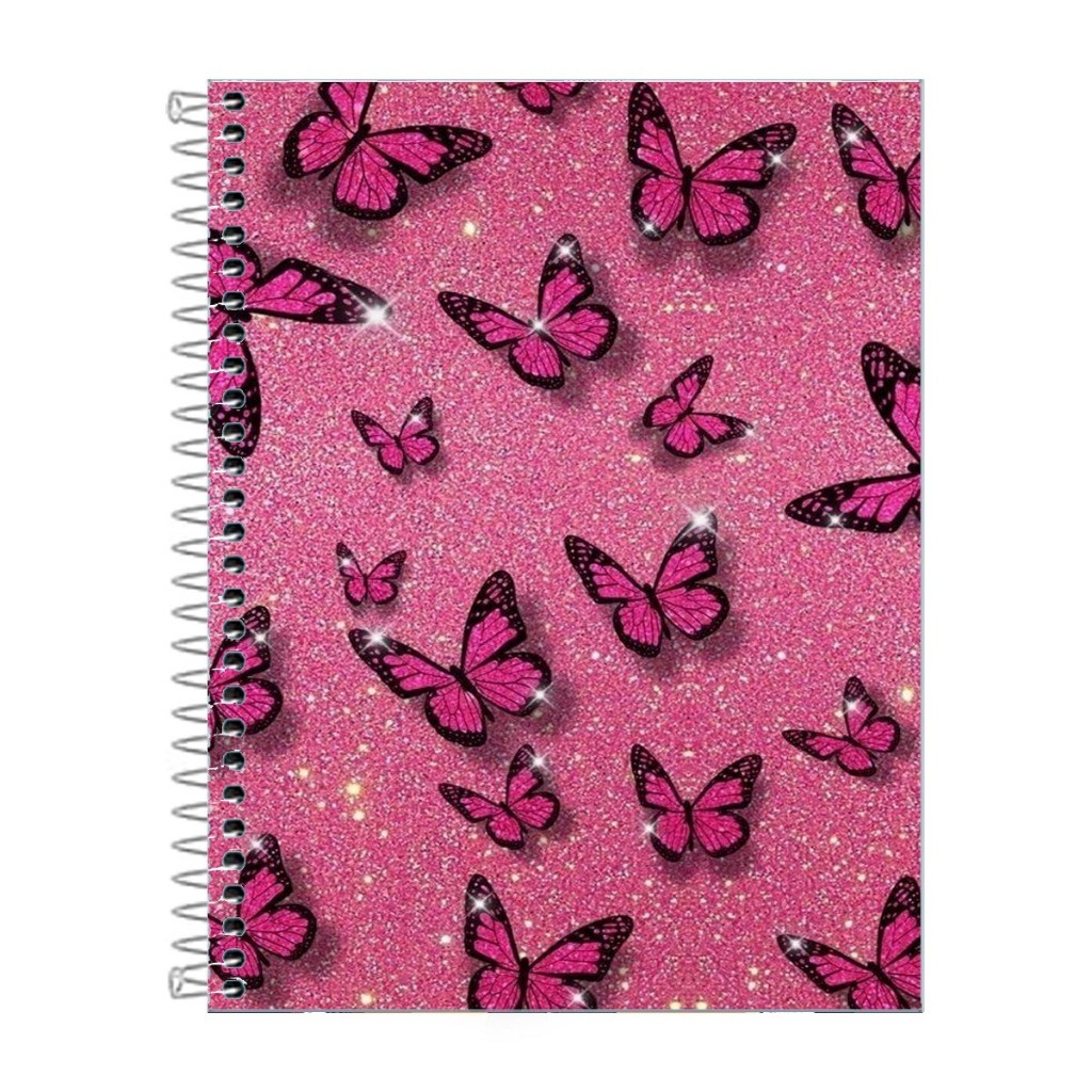 Caderno Borboletas Escolar 1, 10 ou 20 matérias em Oferta na Shopee
