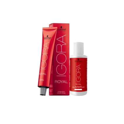 Kit Schwarzkopf Igora Royal 6-00 Louro Escuro Natural Extra + Ox 30vol 60ml