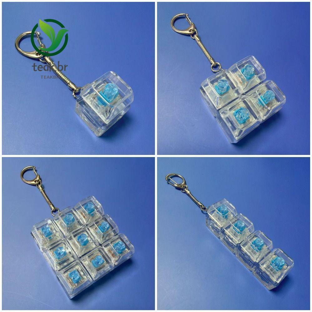 Chaveiro TEABR Fidget , Botão Keycap 4/5 Teclas Teclado De Dedo , Passo O Tempo Gadget Alívio Do Estresse Pitada Brinque
