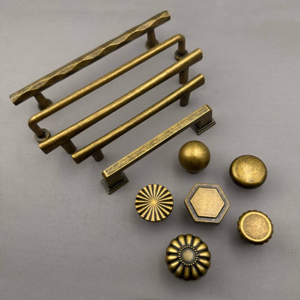 Puxador de Armário Vintage em Liga de Zinco, Puxador de Gaveta em Bronze, Puxador de Porta de Guarda-Roupa Antigo