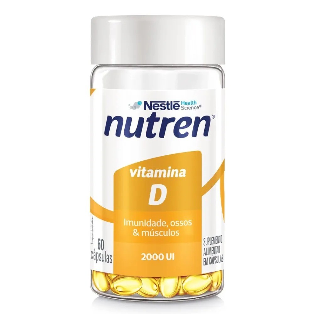 Suplemento Alimentar Nutren Vitamina D 2.000ui 60 Cápsulas Sem Sabor