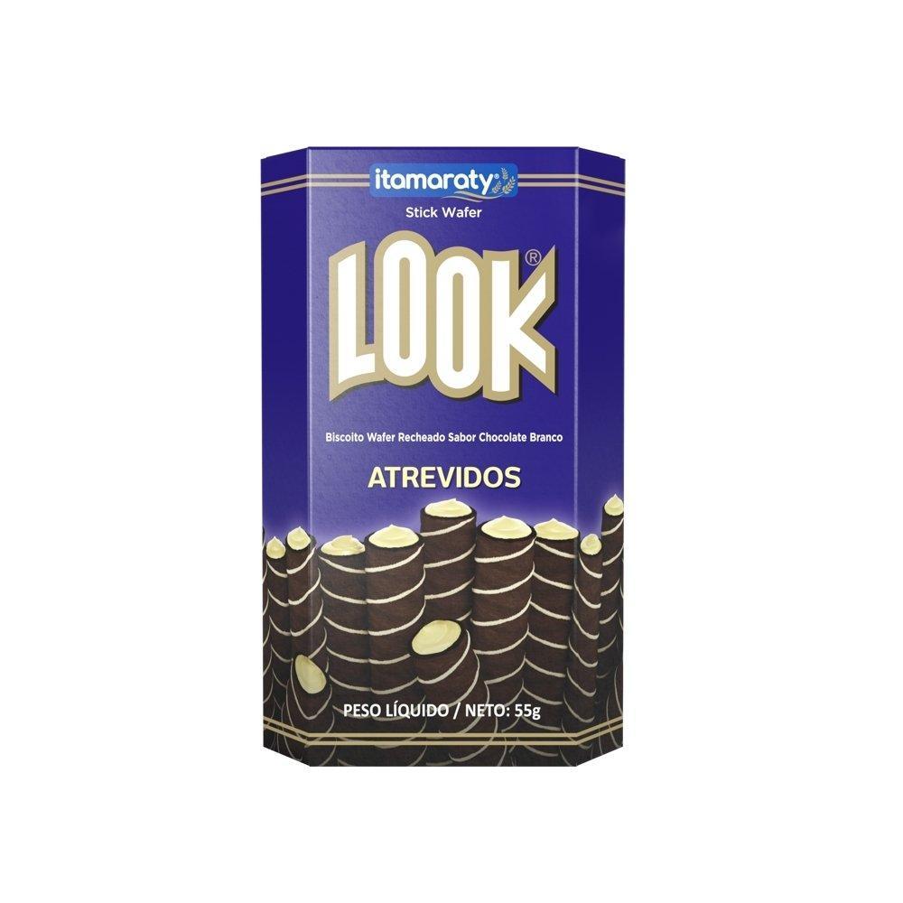 Biscoito Wafer Look em Stick Atrevidos 55g - Embalagem com 20 Unidades