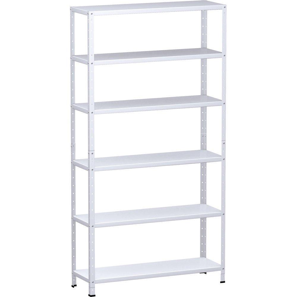 Estante Aço Amapá DuplaFlex 1,76 x 92 x 30cm 25Kg 6 Prateleiras CH 26 Branco